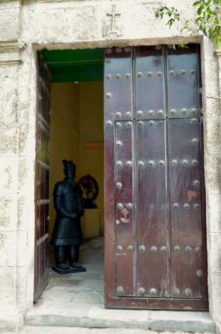 Doorway with Asian Statue